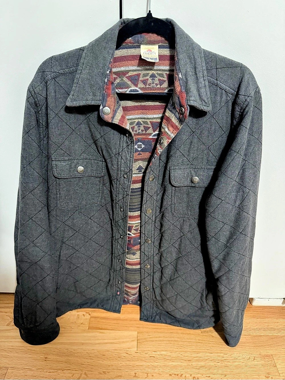 Faherty Reversible Bondi Jacket in Gray & Multicolor